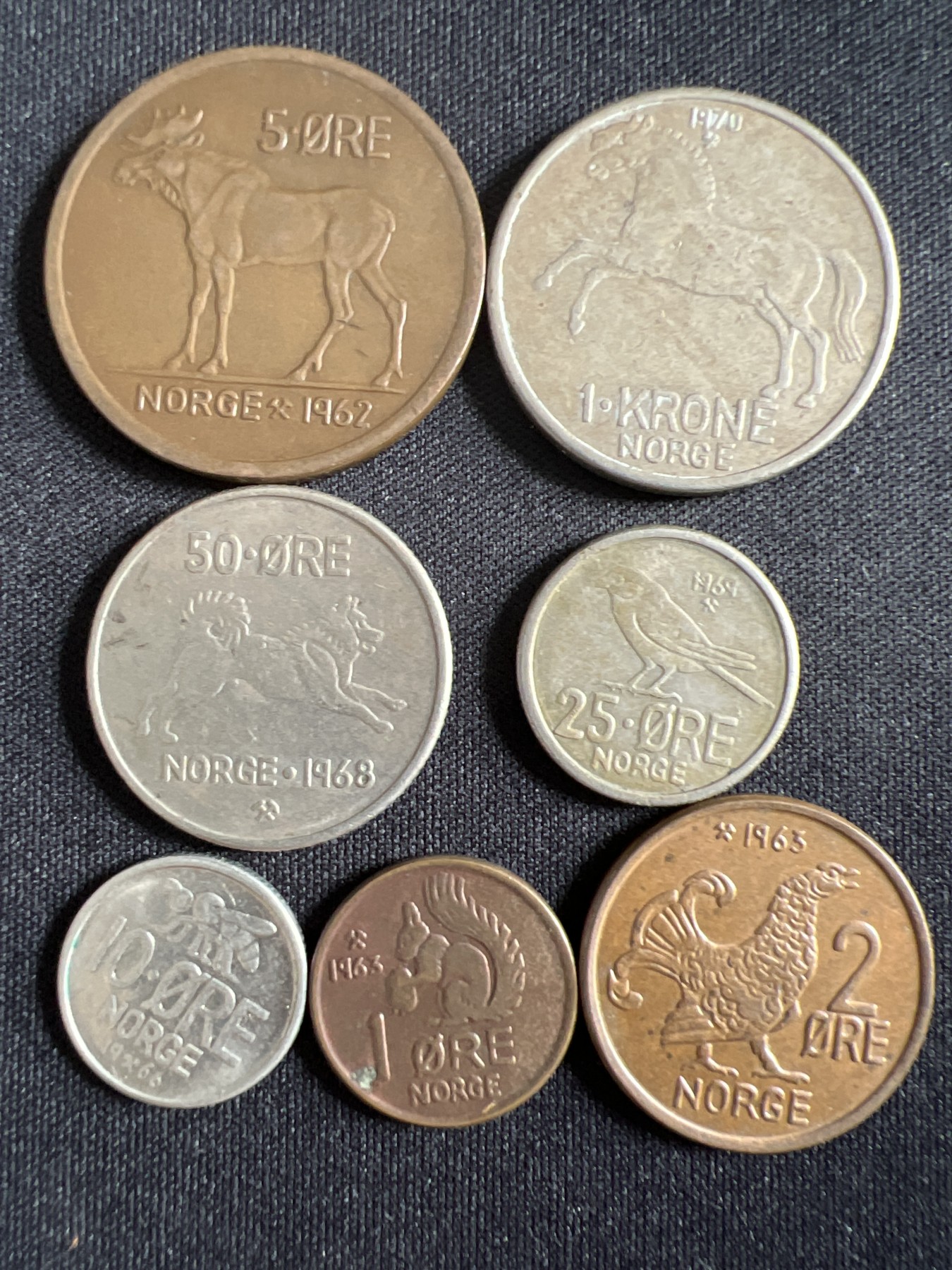 第444期 硬币专场 （无押金，捡漏，全场20包邮，偏远地区除外，接收代拍业务） 挪威一套7枚