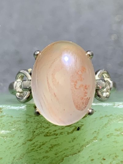 精美南红玛瑙荔枝冻漂红活口戒指一枚！ 精美南红玛瑙荔枝冻漂红活口戒指一枚！