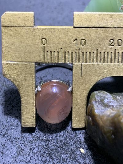 精美南红玛瑙荔枝冻漂红活口戒指一枚！ 精美南红玛瑙荔枝冻漂红活口戒指一枚！