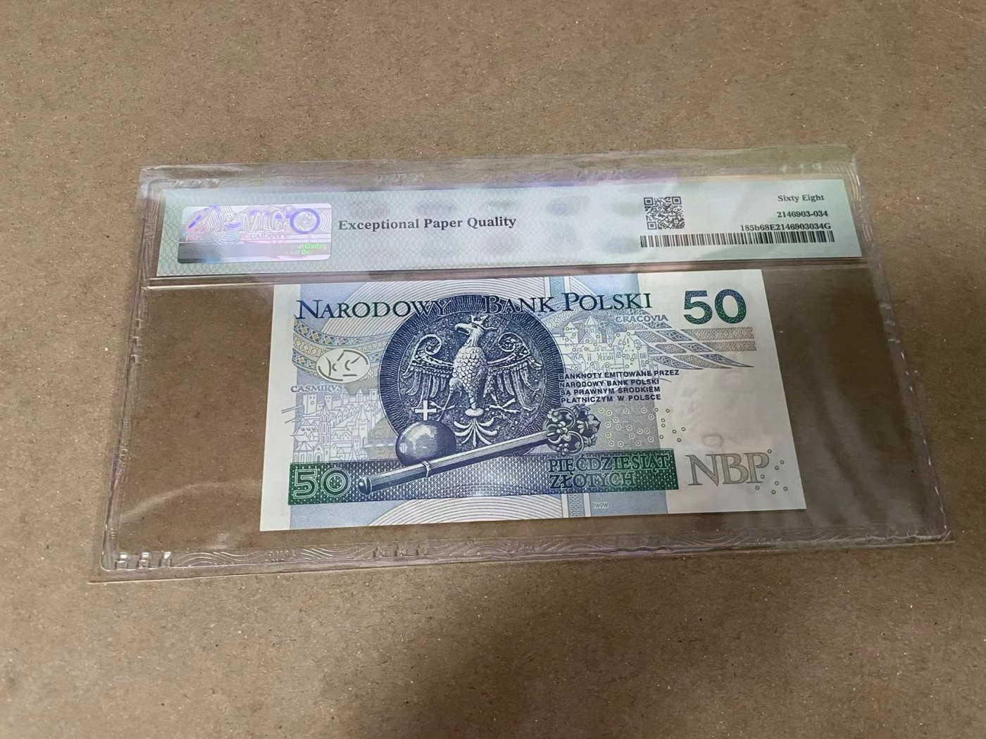 【Blue Auction】✨世界纸币精拍第379期【精】 【无47】波兰 2017年50兹罗提 PMG68EPQ 超高分