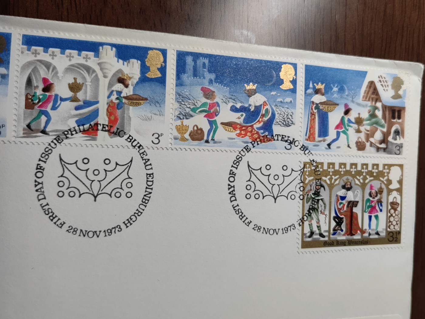 外国邮品精品专场（秒杀）第①⑤场 英国1973年 圣诞节-民谣《贤君温斯拉斯》6枚全