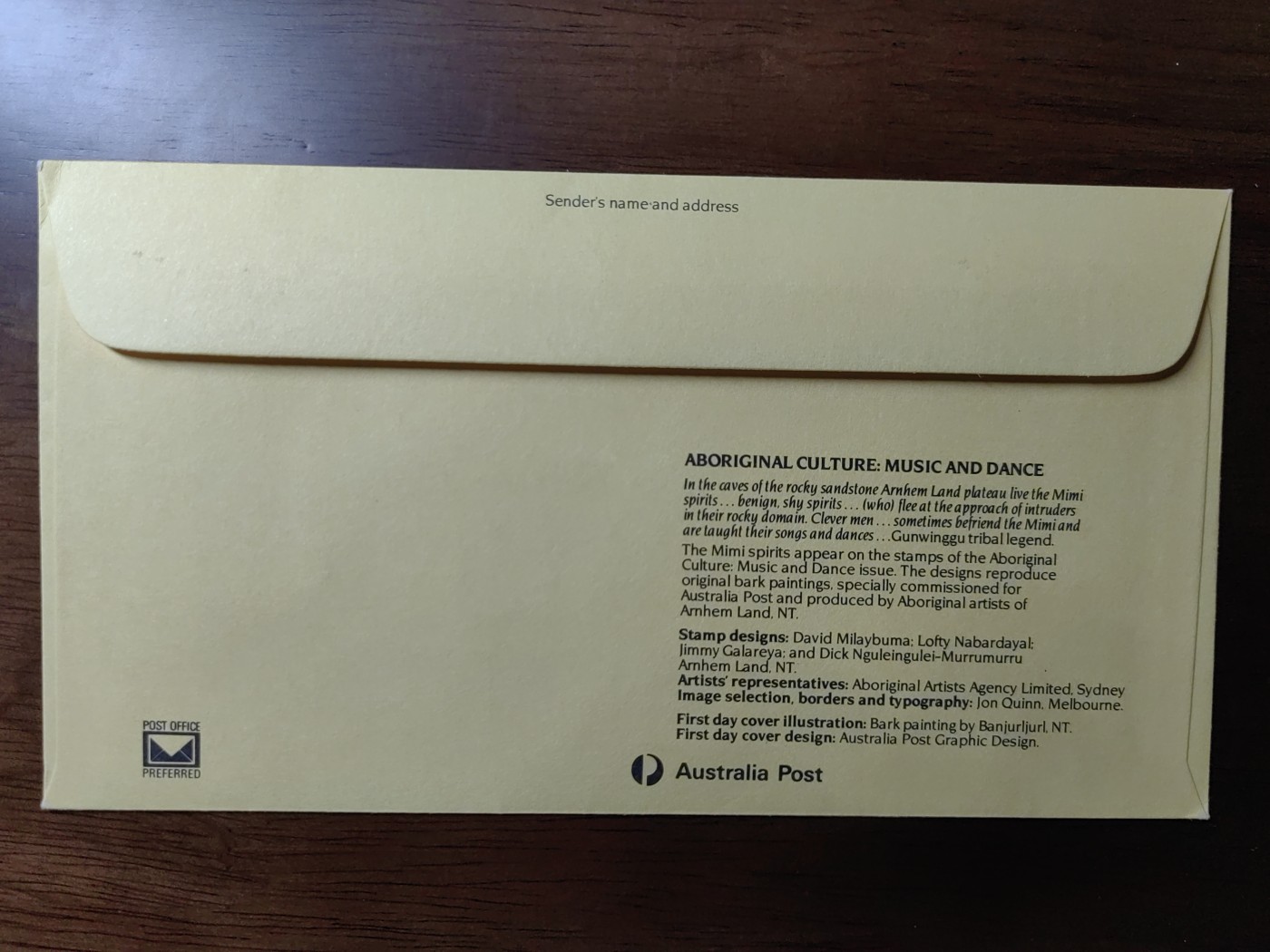 外国邮品精品专场（秒杀）第①③场 澳大利亚1982  大洋洲原始部落舞蹈