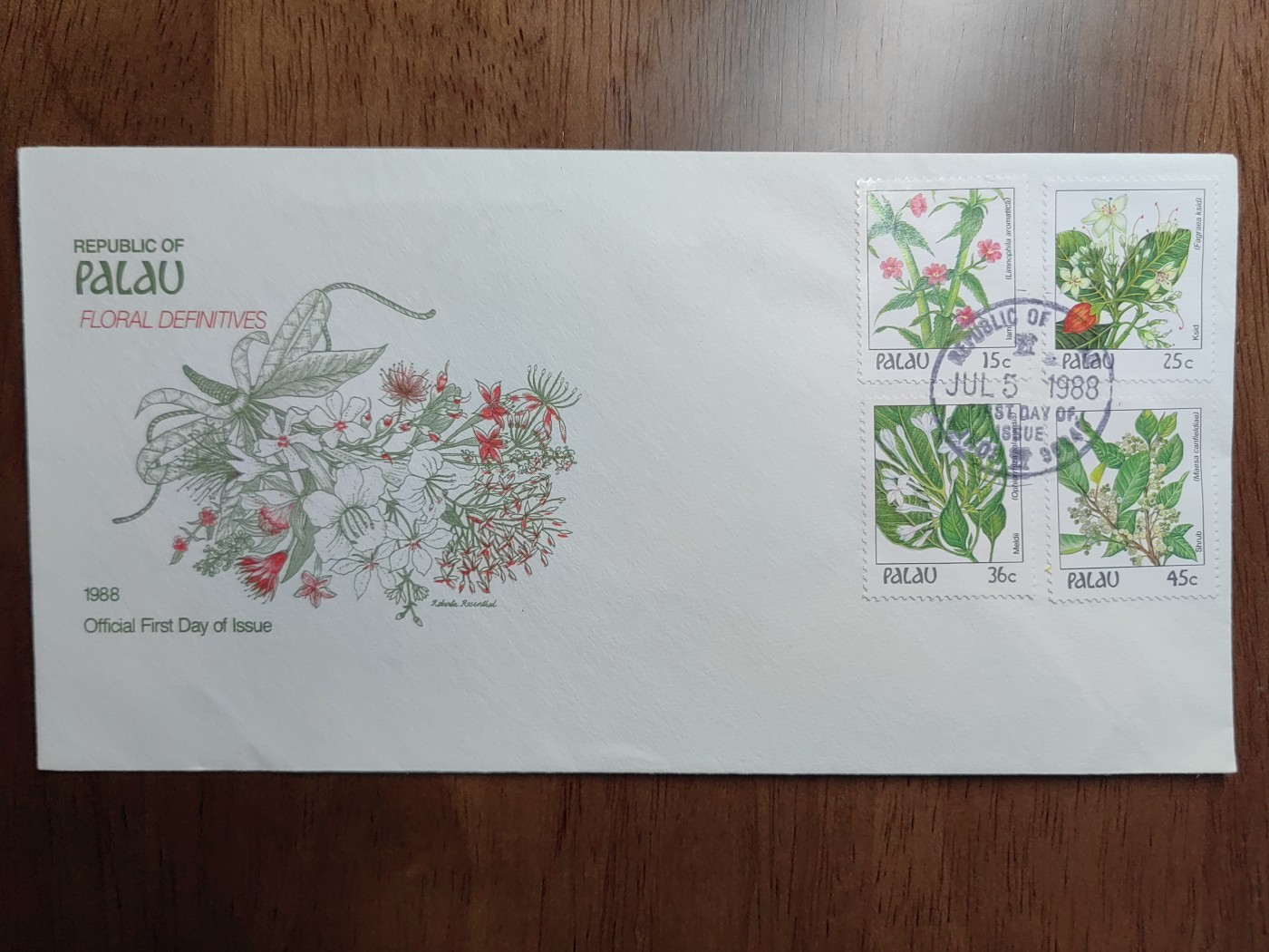 外国邮品精品专场（秒杀）第①⑤场 帕拉乌共和国1988  花卉定义/蝴蝶 