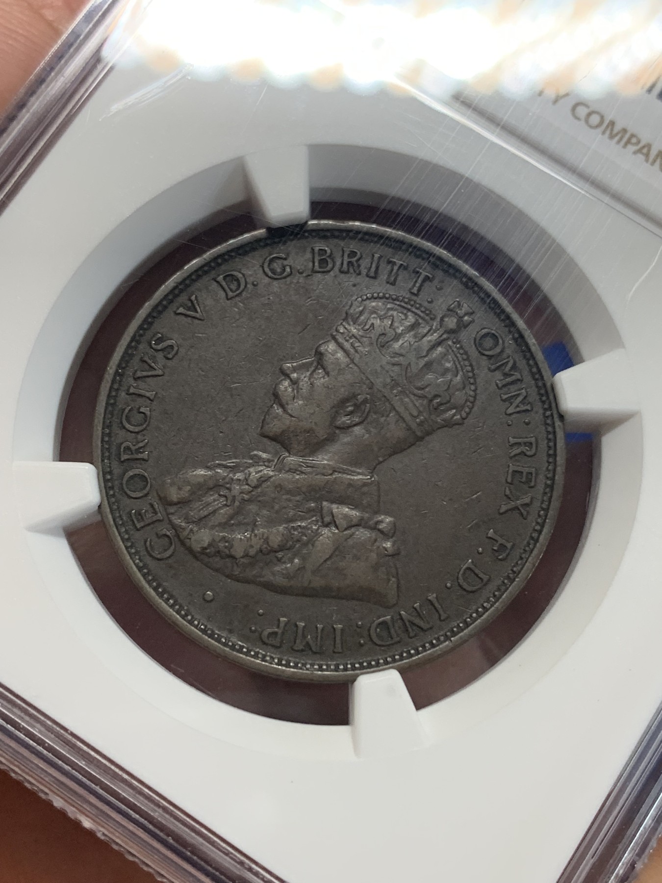 《竞宝斋》第205场-周日，周一 2场 (全场包邮) NGC VF30 1912年英属澳大利亚1便士铜币 少见品种