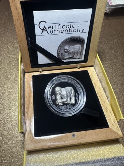 CSIS-GREAT评级精品钱币拍卖第二百一十六期 - 蒙古猴年生肖高浮雕第一组银币 带盒证