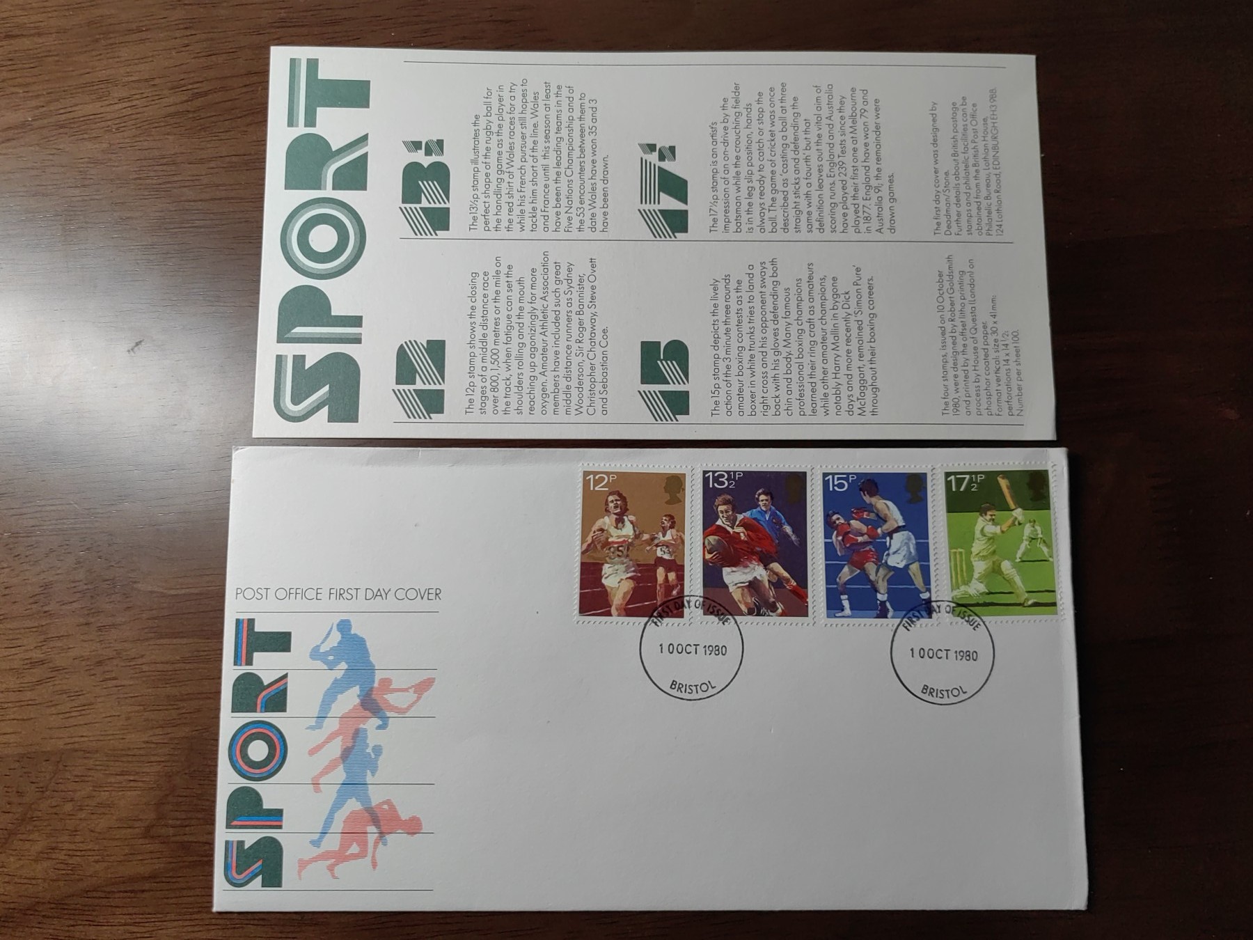 外国邮品精品专场（秒杀）第①⑤场 英国1980 体育协会成立百年 赛跑 橄榄球 拳击4全