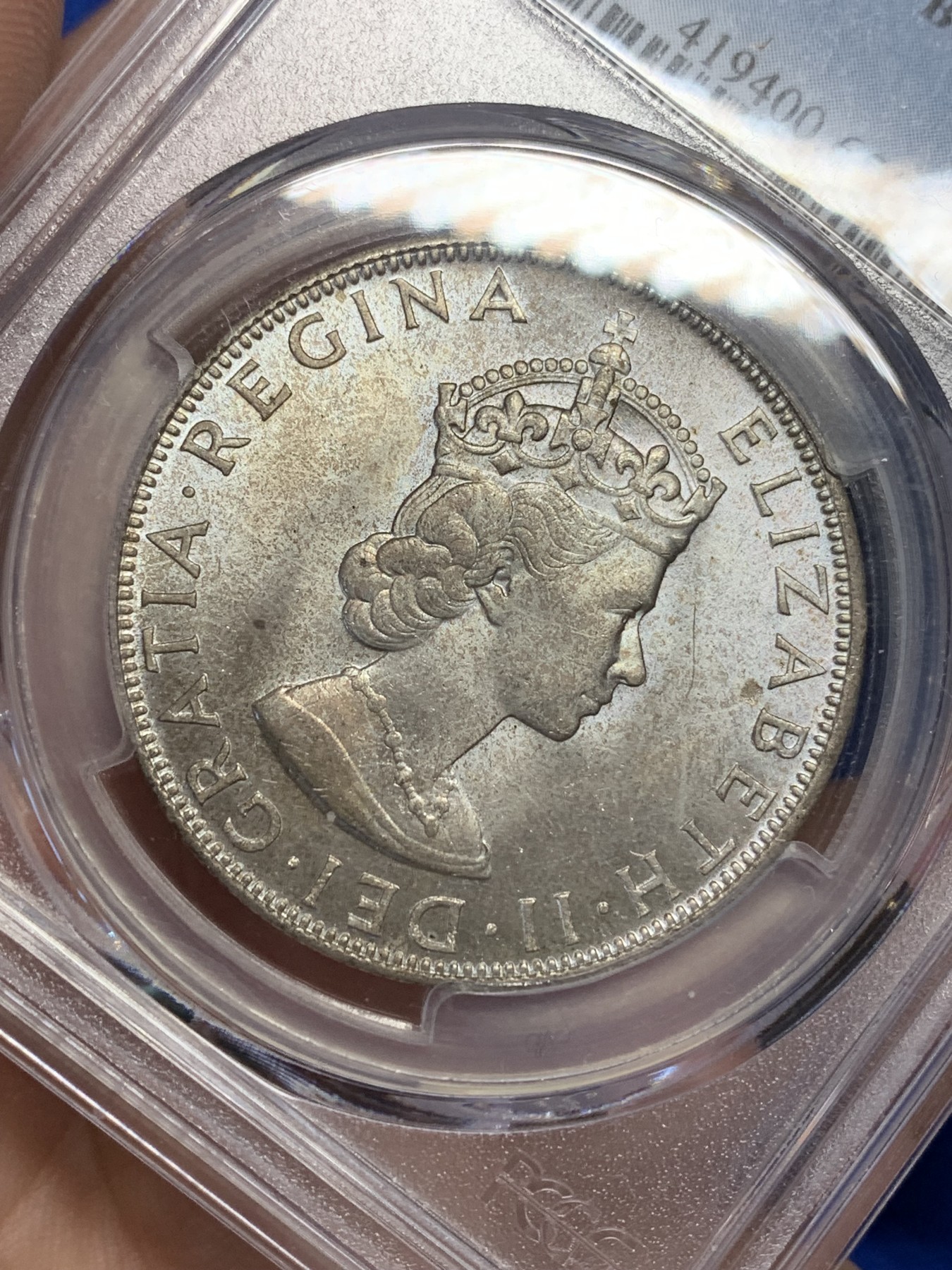 《竞宝斋》第205场-周日，周一 2场 (全场包邮) PCGS-MS65 1964年英属百慕大群岛克朗银币