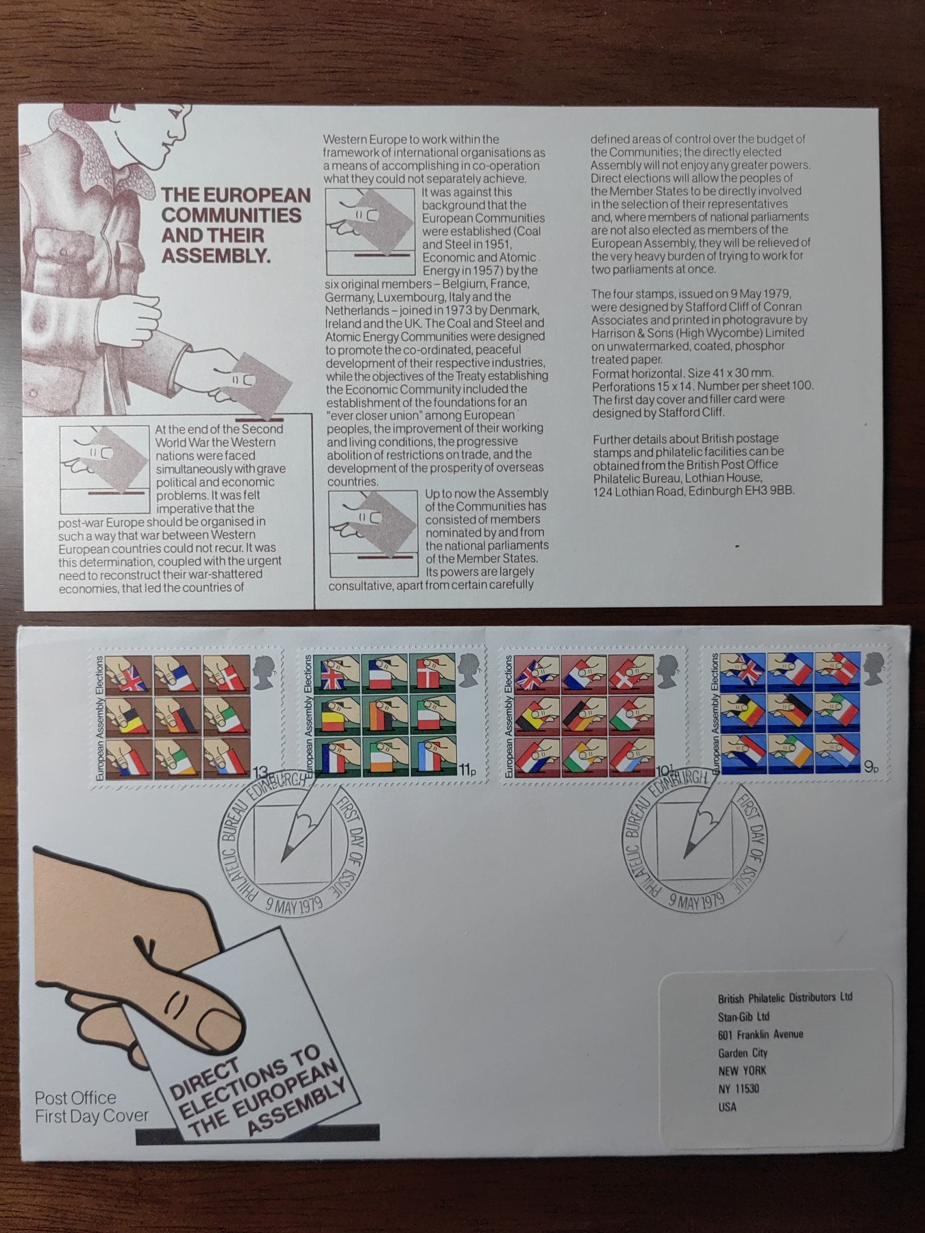 外国邮品精品专场（秒杀）第①③场 英国1979年 欧洲议会选举投票，国旗首日封