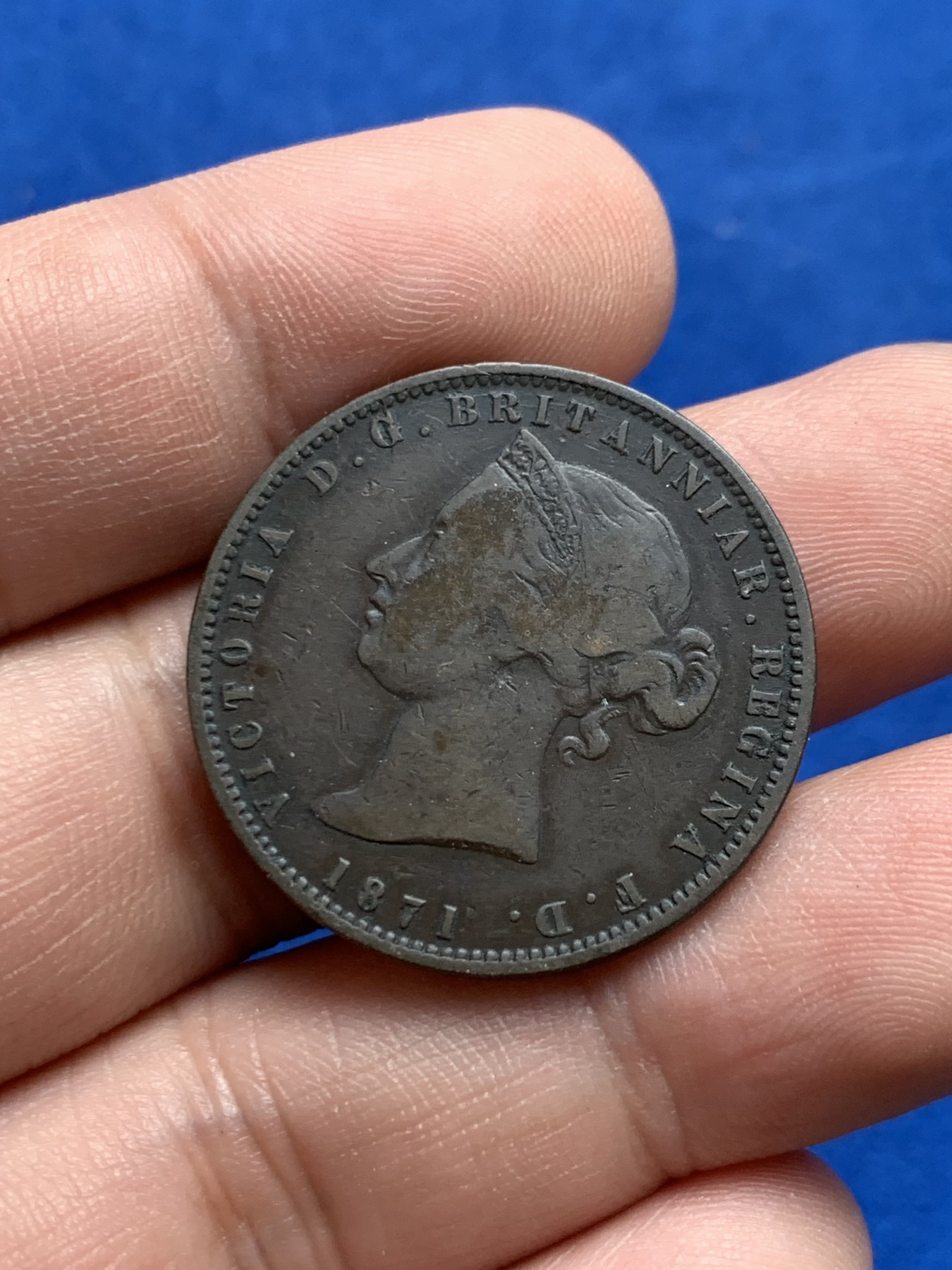 《竞宝斋》第205场-周日，周一 2场 (全场包邮) 英属泽西岛 1871年 1/13先令 铜币 少见面值 早期年份