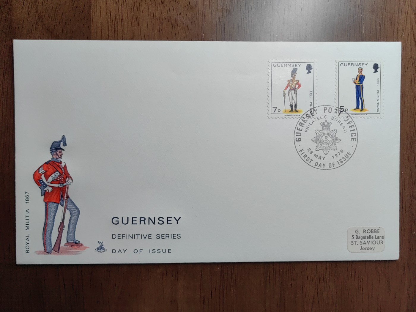 外国邮品精品专场（秒杀）第①⑤场 根西岛1976 民兵 服饰服装  2枚全