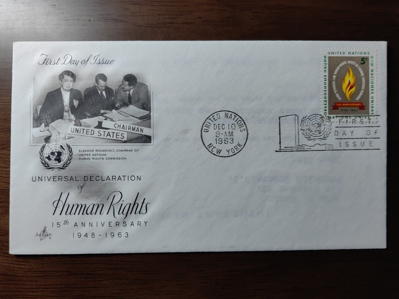 外国邮和小本票精品专场（秒杀和拍卖）第①⑥场 联合国1963年国际人权宣言15年