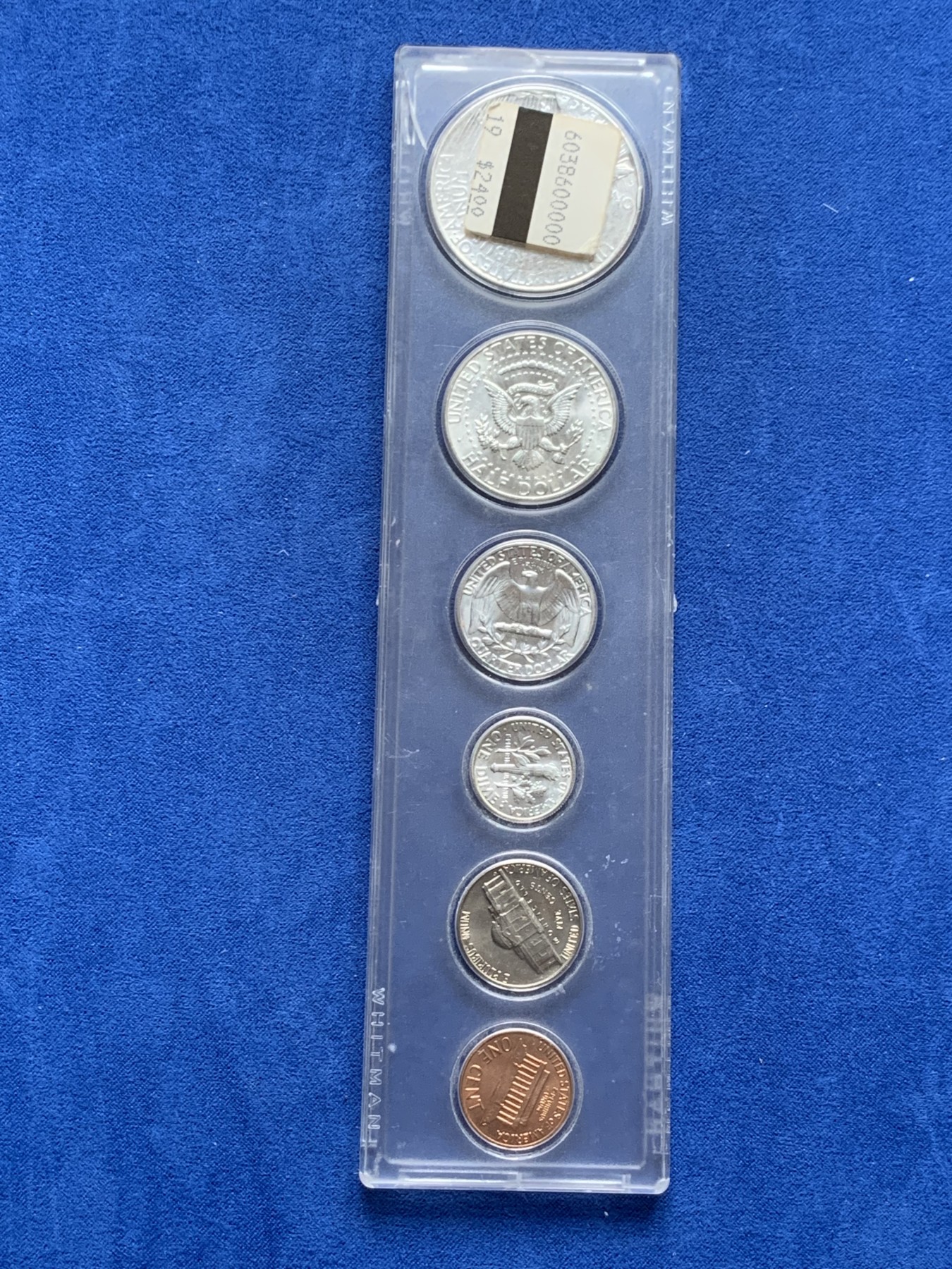 《竞宝斋》第205场-周日，周一 2场 (全场包邮) 美国 1分-1美元 套币一组，含5枚1964,1枚1922和平大银币，3枚1964为900银