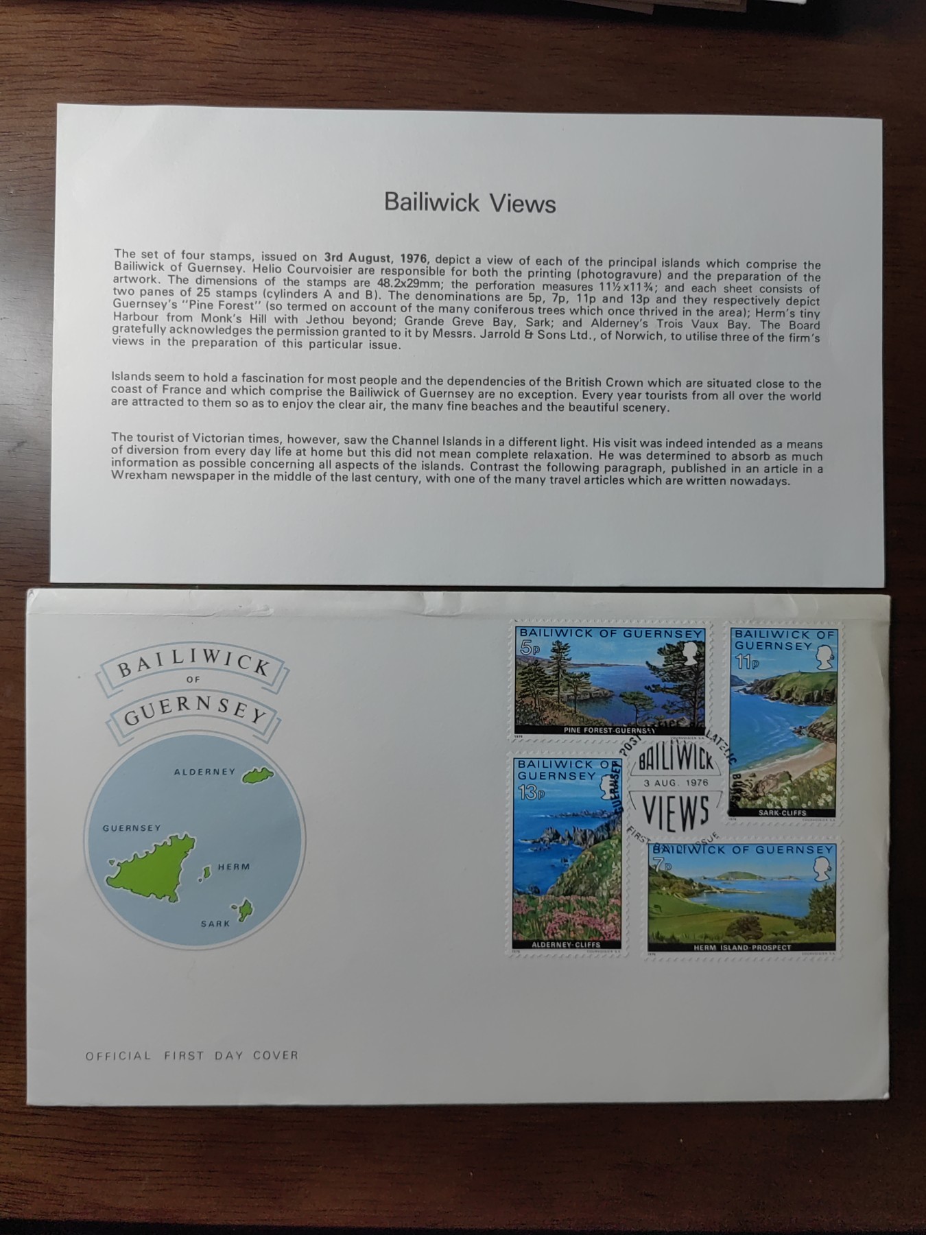 外国邮和小本票精品专场（秒杀和拍卖）第①⑥场 根西岛1976  海岸风景 自然风景 眺望 4全