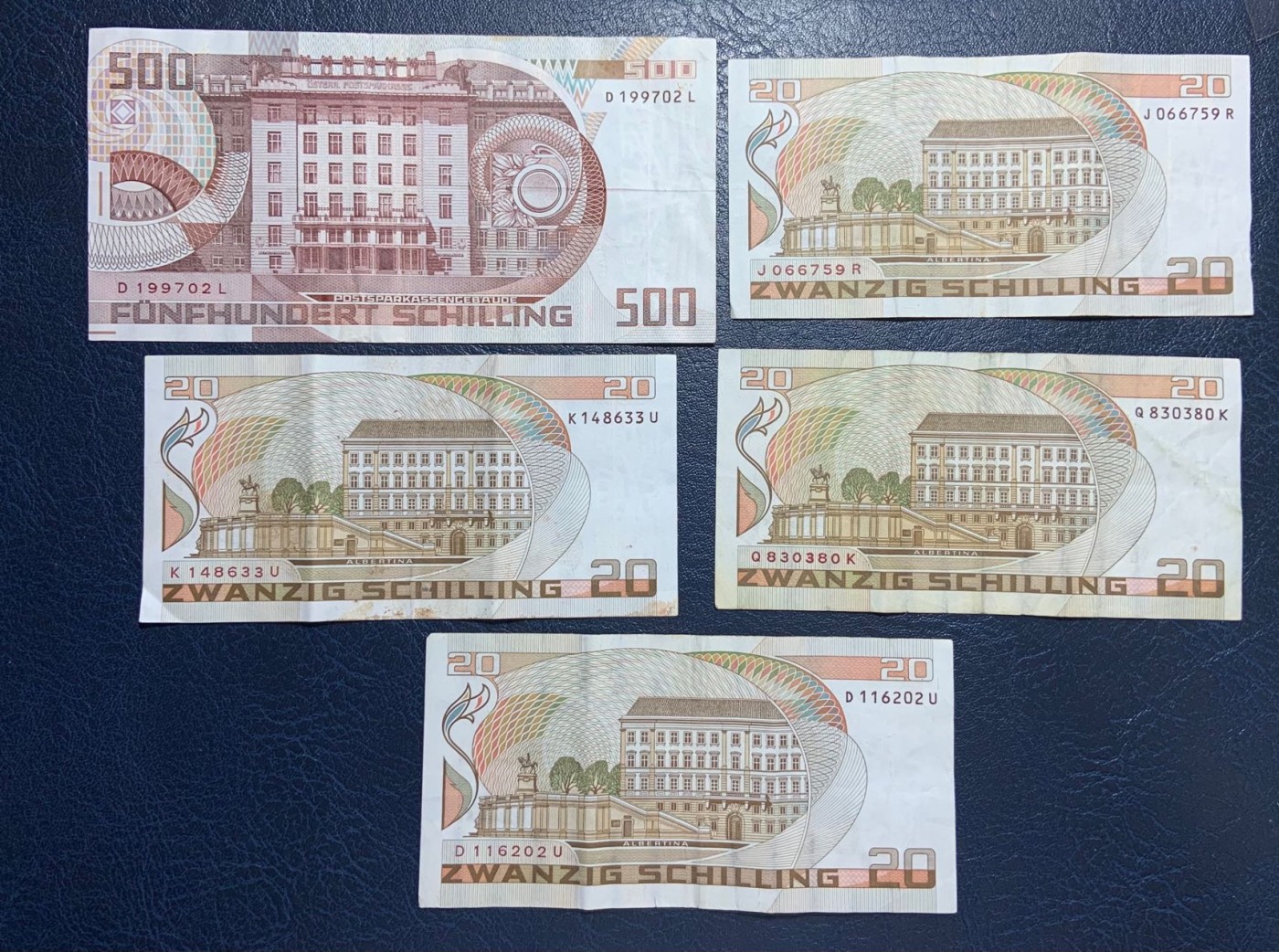 收藏联盟Quantum Auction 第295期拍卖  奥地利1986-88年20和500先令 品相如图