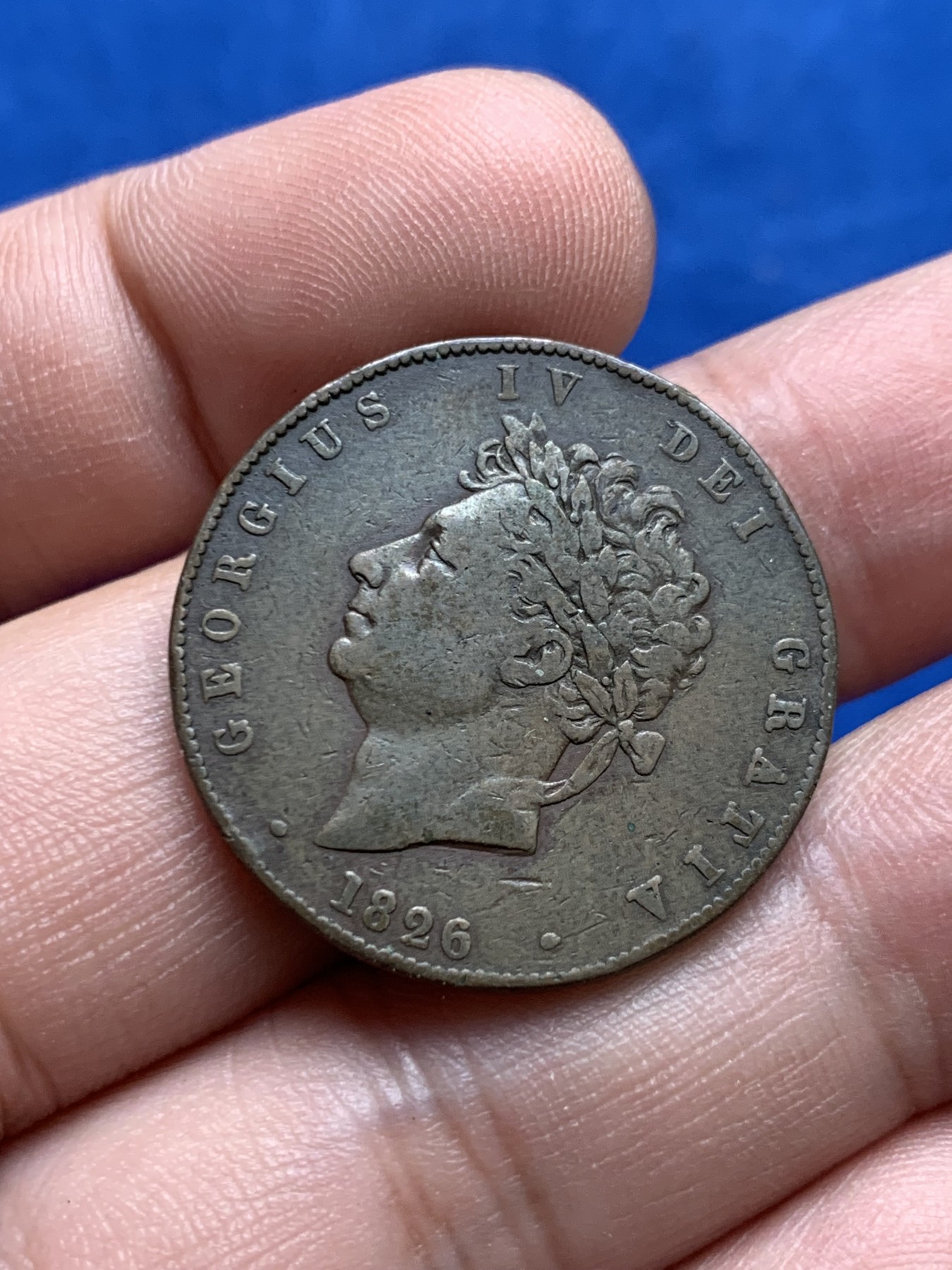 《竞宝斋》第205场-周日，周一 2场 (全场包邮) 英国 1826年 乔治四世 半便士铜币 少见品种