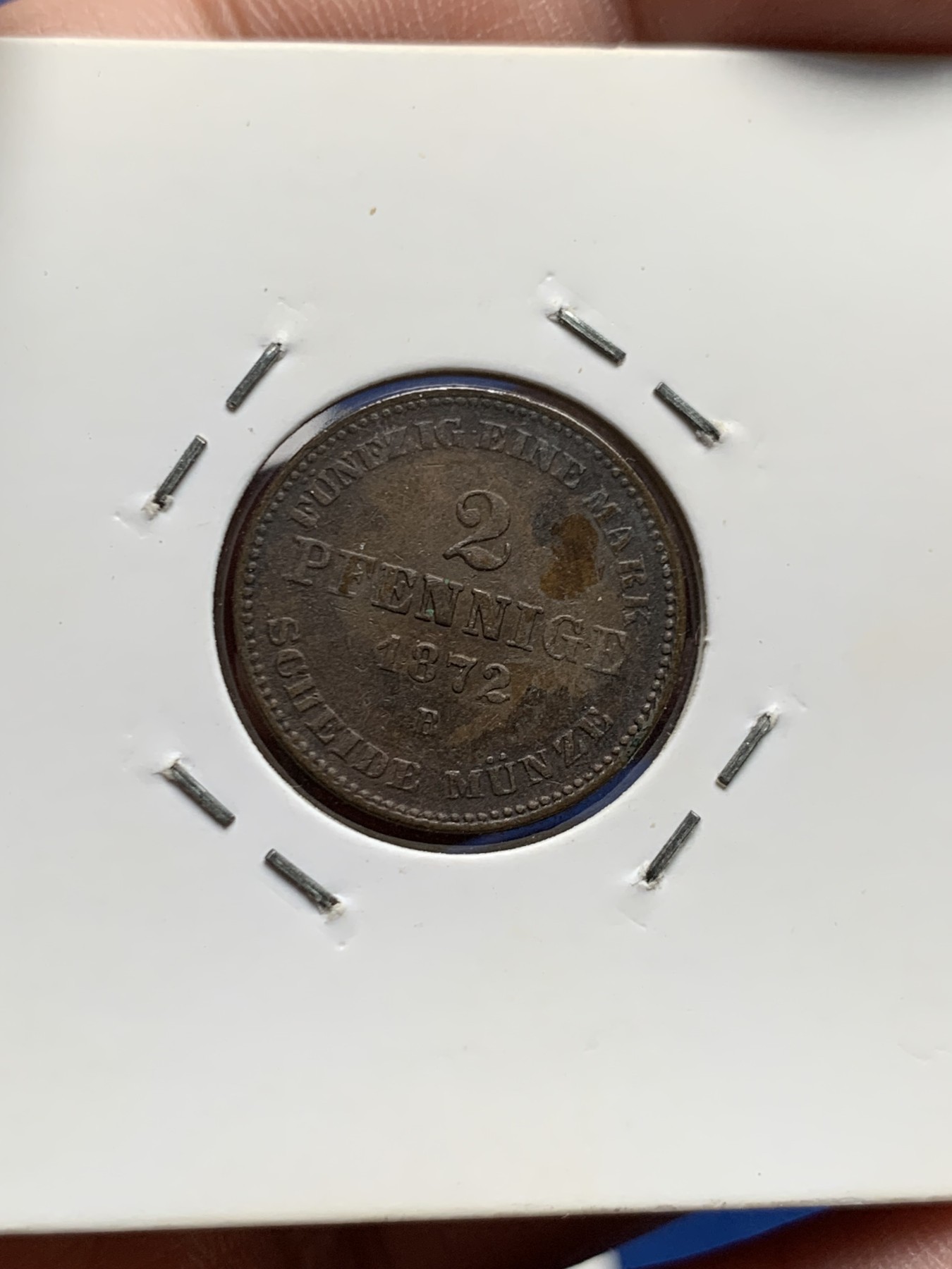 《竞宝斋》第205场-周日，周一 2场 (全场包邮) 德国 1853-1872 2,3,5芬尼铜币 3枚一组 状态都不错