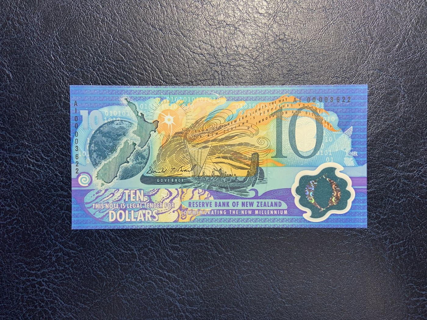 收藏联盟Quantum Auction 第295期拍卖  新西兰2000年10元千禧年纪念钞 品相如图 稀少