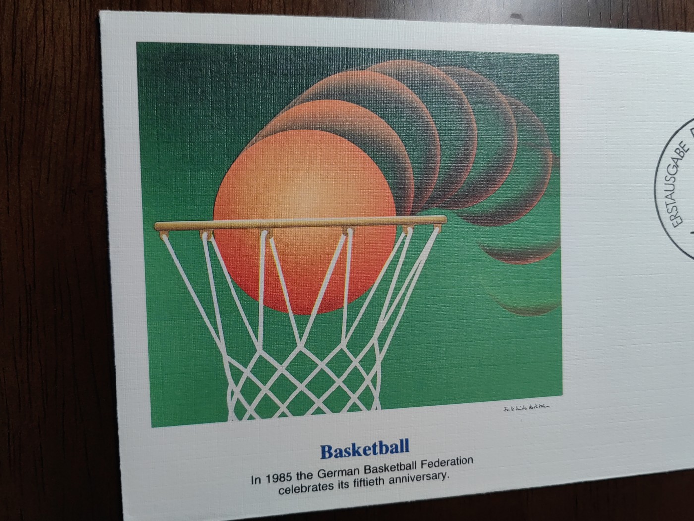 外国邮品精品专场（秒杀）第①⑤场 德国1985 体育运动附捐 篮球
