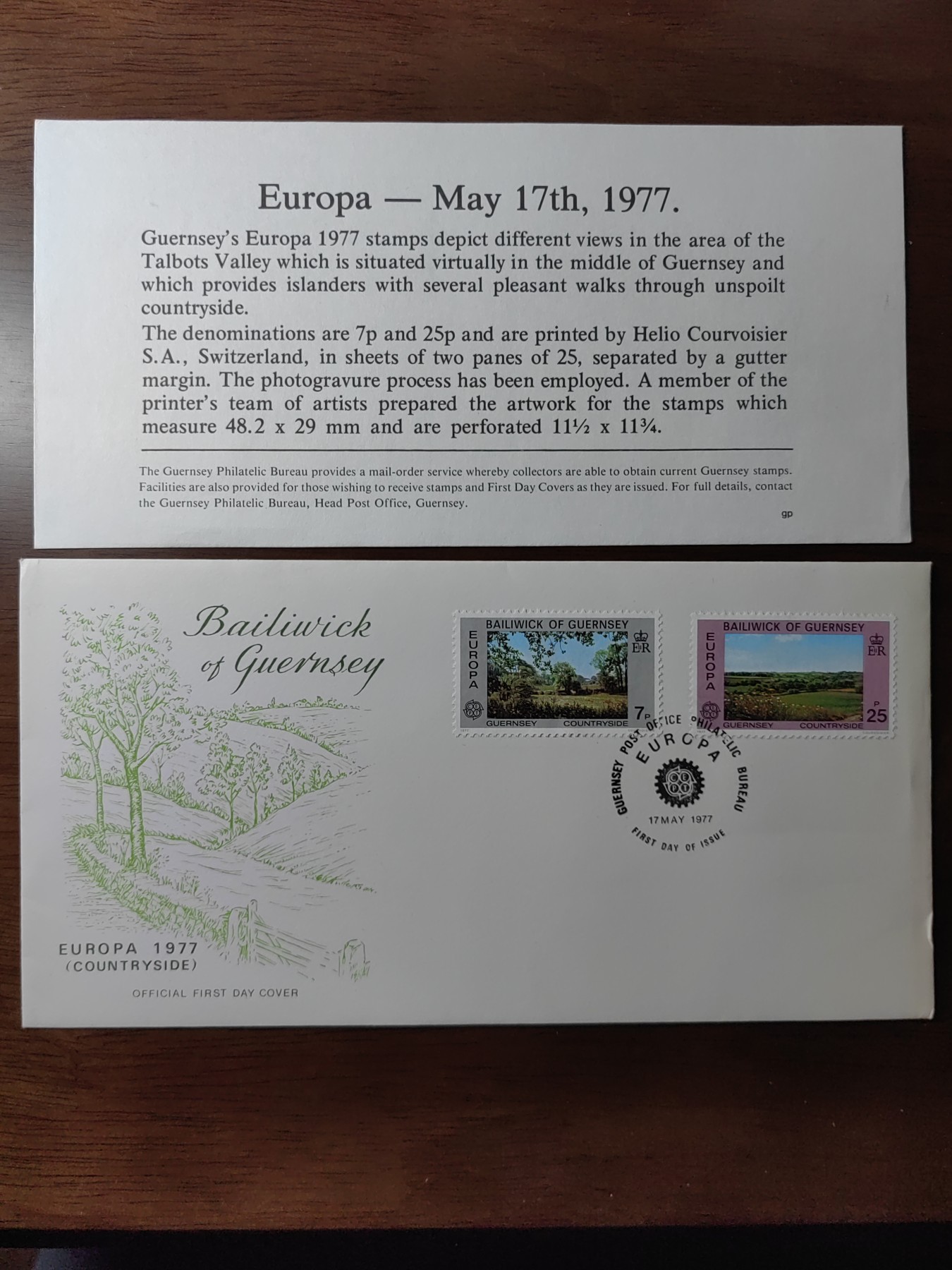 外国邮和小本票精品专场（秒杀和拍卖）第①⑥场 根西1977年 欧罗巴 自然风景 风光 2全