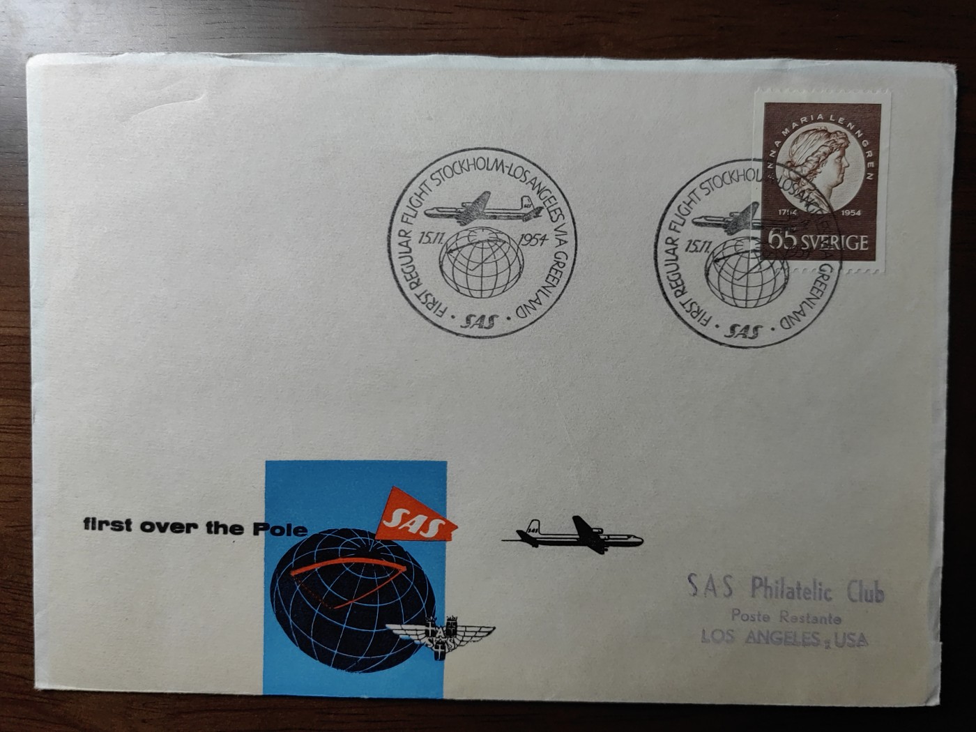 外国邮品精品专场（秒杀）第①③场 格陵兰1954 首次飞越极地