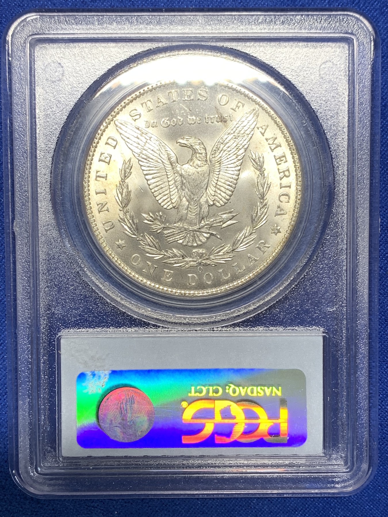 《竞宝斋》第205场-周日，周一 2场 (全场包邮) PCGS-MS66 美国 1898-O 摩根银元 高分好品 早期小白盒 丝绸底板难得