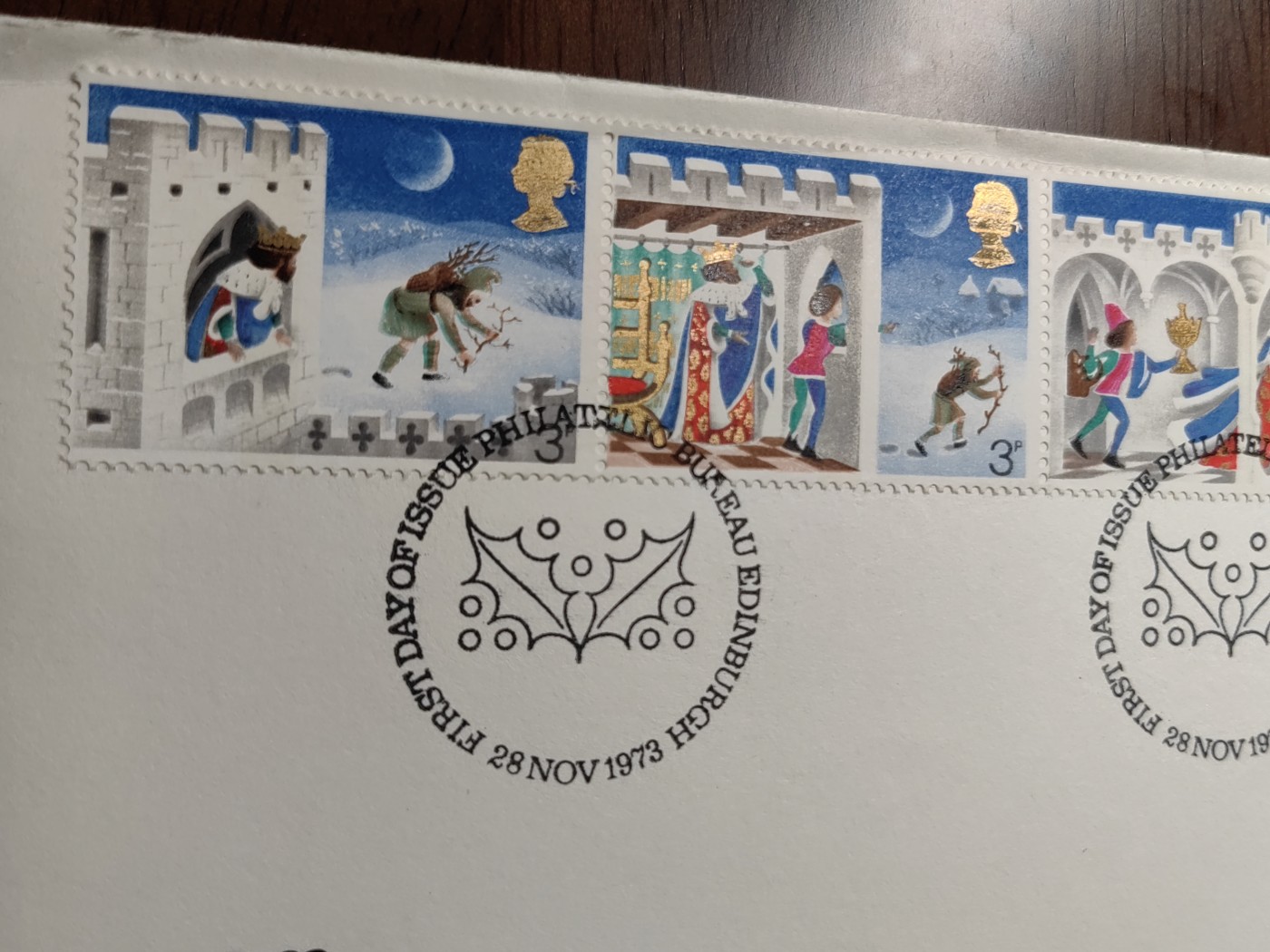 外国邮品精品专场（秒杀）第①⑤场 英国1973年 圣诞节-民谣《贤君温斯拉斯》6枚全