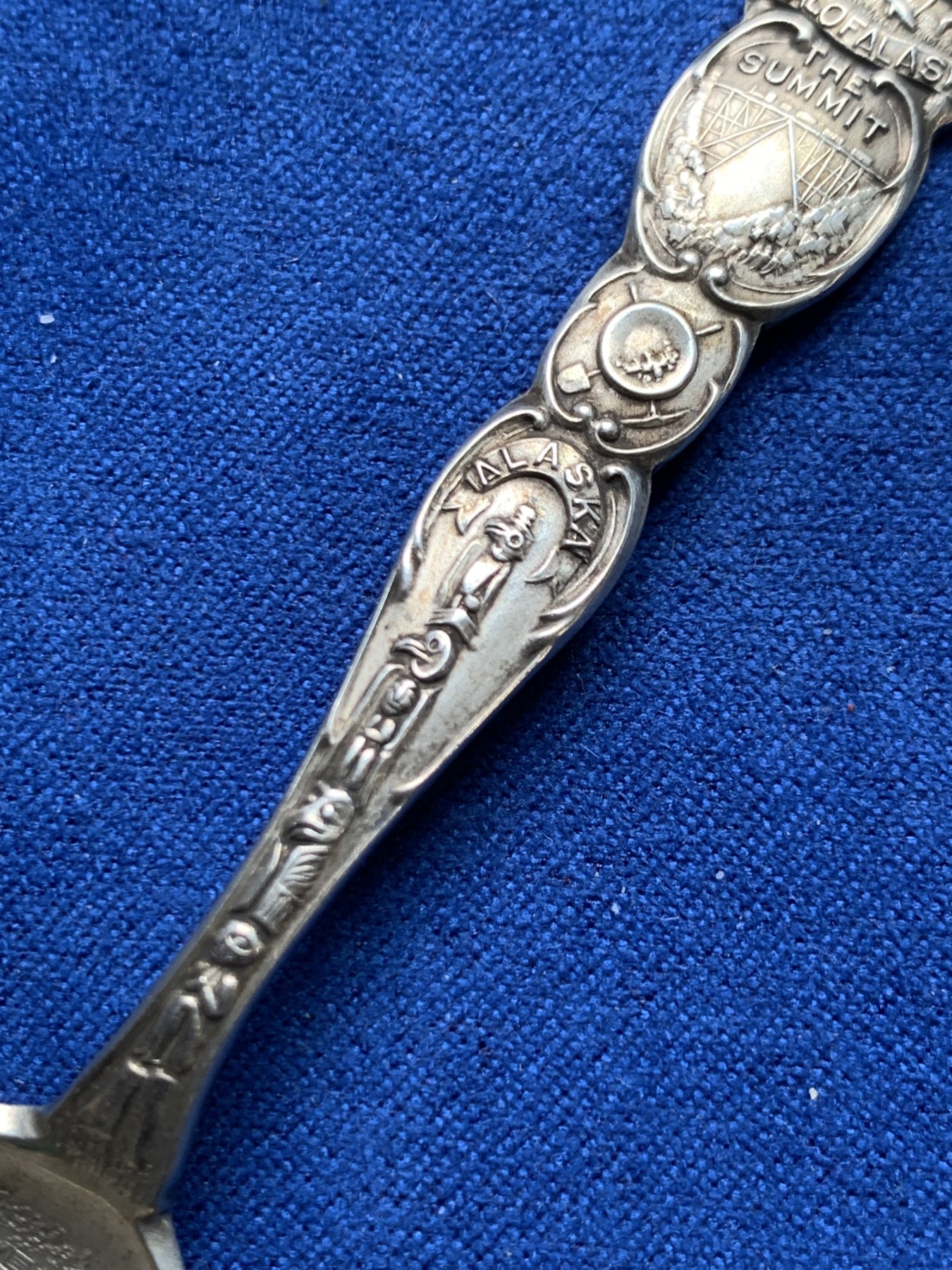 《竞宝斋》第205场-周日，周一 2场 (全场包邮) 阿拉斯加博览会 925银勺 10.3克 10cm 工艺精细 细节满满