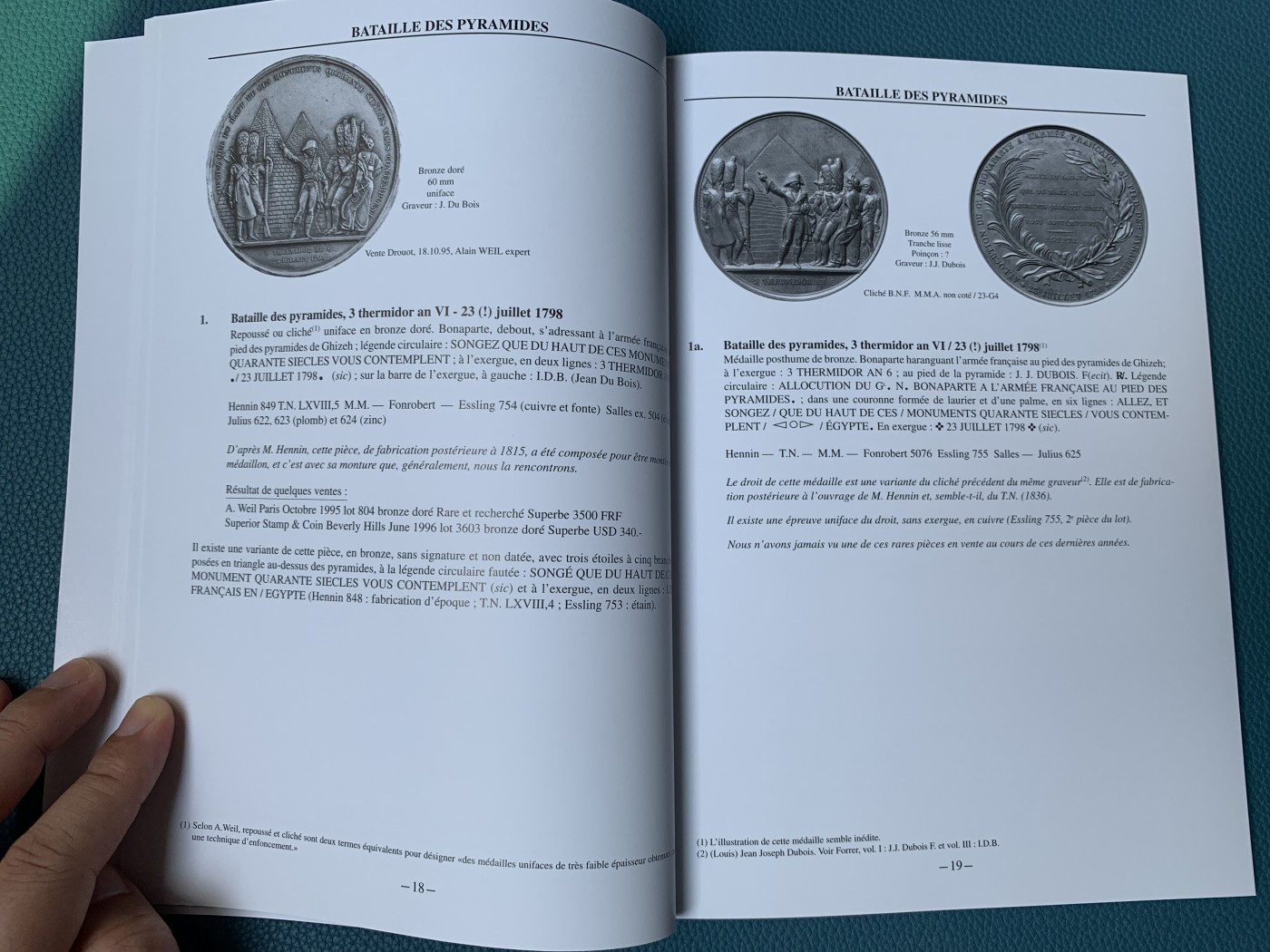 《竞宝斋》第205场-周日，周一 2场 (全场包邮) 拿破仑占领埃及时期币章目录，全新塑封 大开本