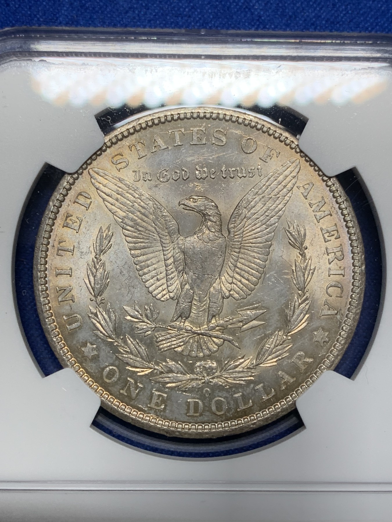 《竞宝斋》第205场-周日，周一 2场 (全场包邮) NGC MS62 美国1904年摩根1美元银币 光度好 感觉低评了