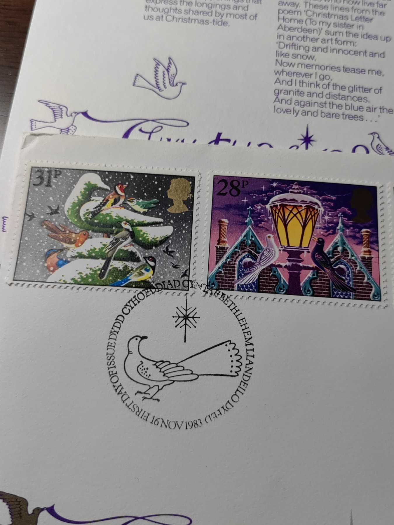 外国邮和小本票精品专场（秒杀和拍卖）第①⑥场 英国1983 圣诞节祝福问候绘画5全 