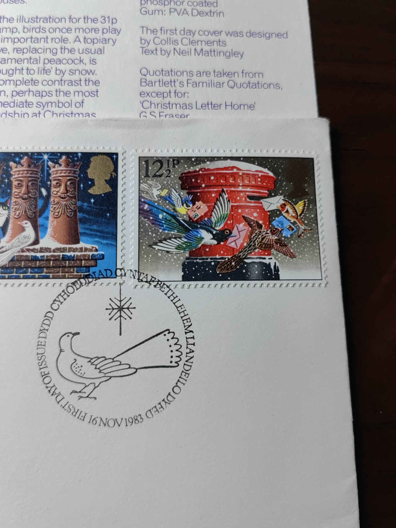 外国邮和小本票精品专场（秒杀和拍卖）第①⑥场 英国1983 圣诞节祝福问候绘画5全 