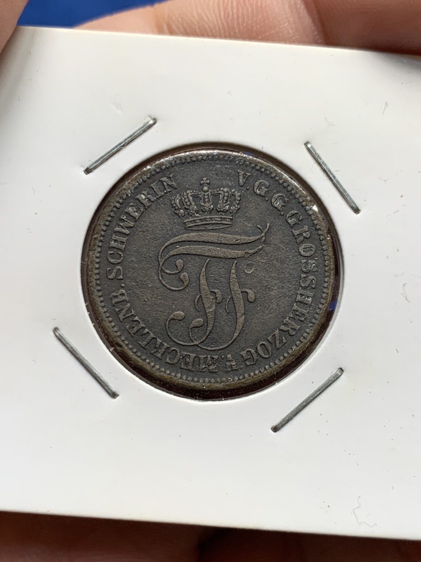 《竞宝斋》第205场-周日，周一 2场 (全场包邮) 德国 1853-1872 2,3,5芬尼铜币 3枚一组 状态都不错