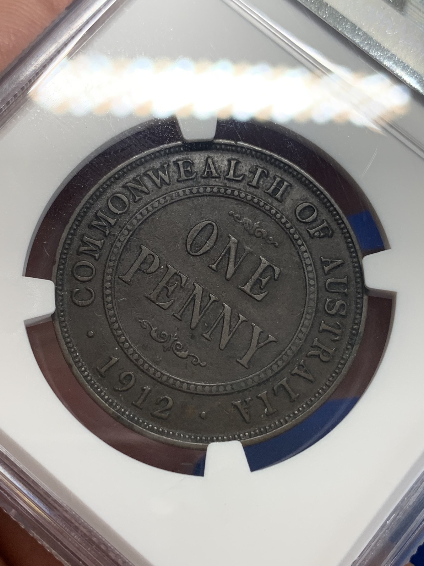 《竞宝斋》第205场-周日，周一 2场 (全场包邮) NGC VF30 1912年英属澳大利亚1便士铜币 少见品种