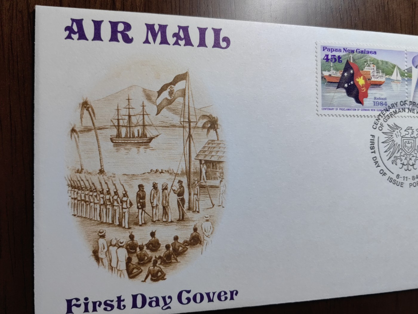 外国邮和小本票精品专场（秒杀和拍卖）第①⑥场 巴布亚新几内亚 1984 国旗和船 