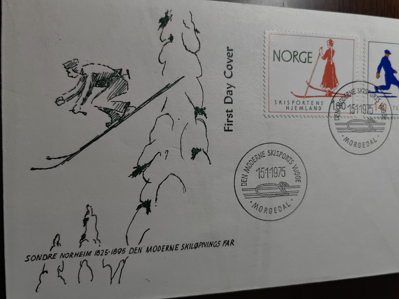 外国邮品精品专场（秒杀）第①⑤场 挪威1975 现代滑雪之父 首日封