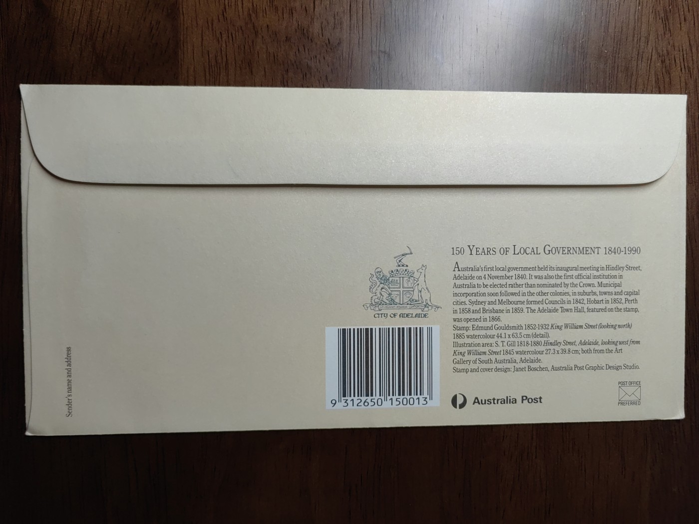 外国邮品精品专场（秒杀）第①⑤场 澳大利亚1990年 地方政府150年街道建筑