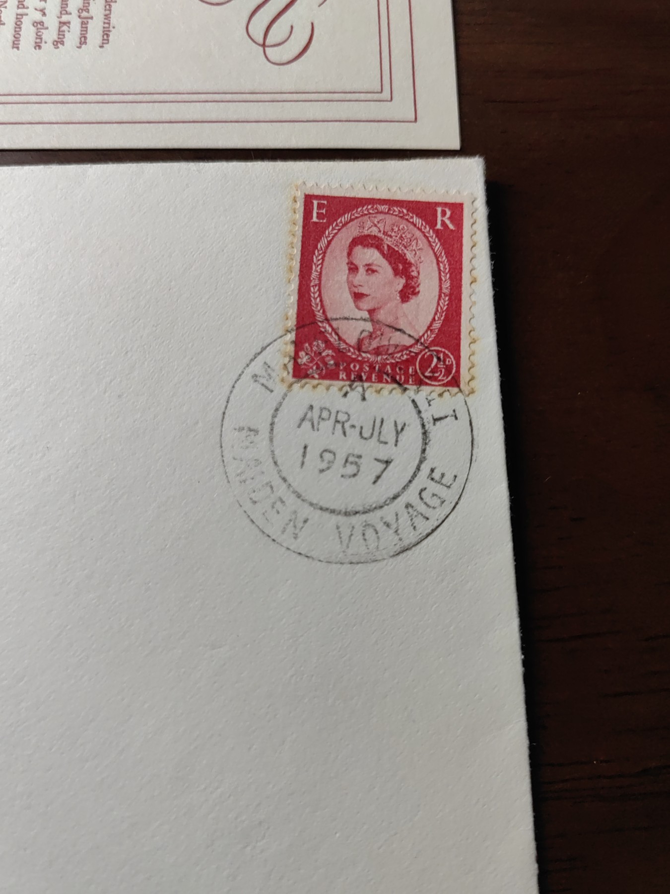 外国邮品精品专场（秒杀）第①③场 英国1957 五月花号公约纪念（里面是公约内容）