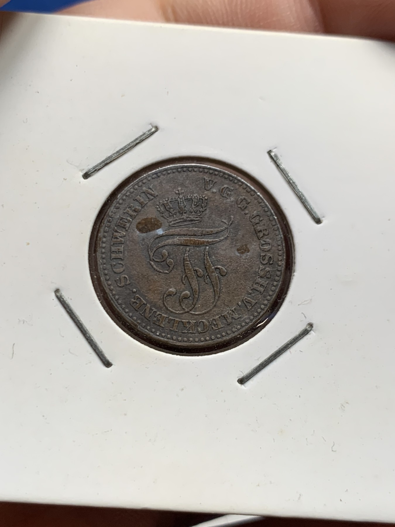 《竞宝斋》第205场-周日，周一 2场 (全场包邮) 德国 1853-1872 2,3,5芬尼铜币 3枚一组 状态都不错