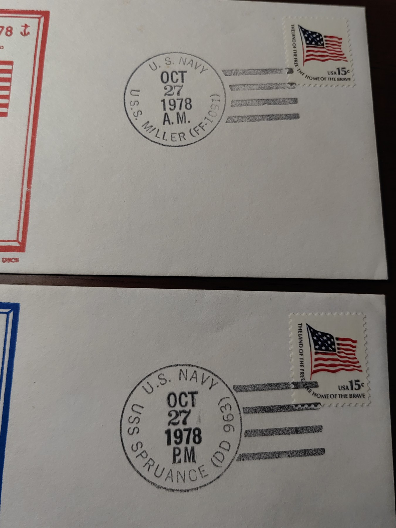 外国邮品精品专场（秒杀）第①⑤场 美国1978年 海军日 （上午，下午邮戳）少见