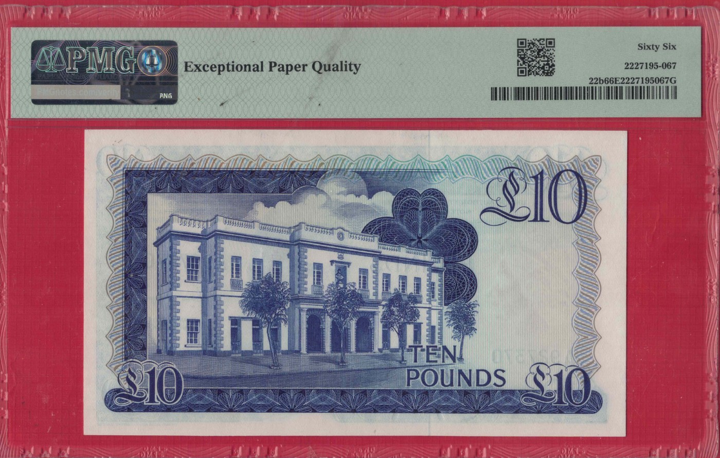 直布罗陀10镑 1986年 A冠 无4 P-22b 欧洲纸币 实物图 UNC