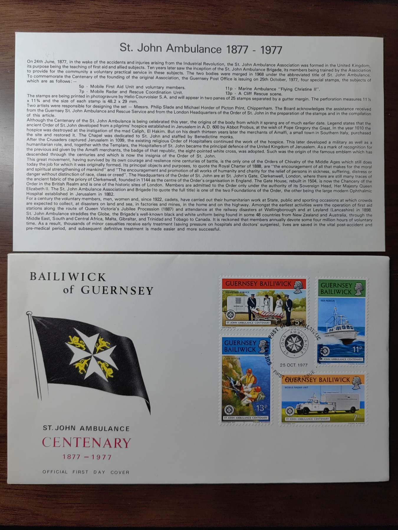 外国邮品精品专场（秒杀）第①③场 根西岛1977 约翰护理队一百周年