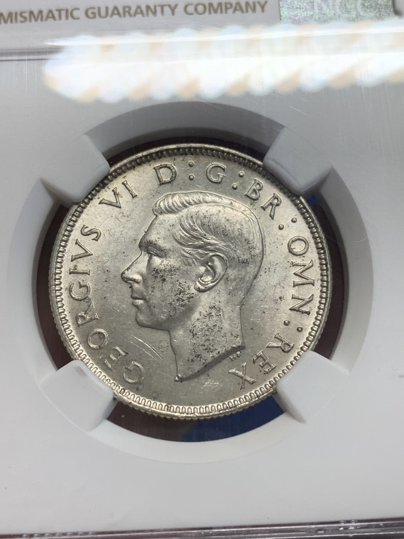 《竞宝斋》第205场-周日，周一 2场 (全场包邮) NGC MS63 英国乔治六世1944年1福林银币