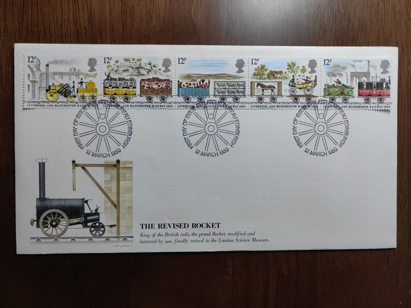 外国邮品精品专场（秒杀）第①③场 英国1980 利物浦 曼彻斯特铁路邮票5全