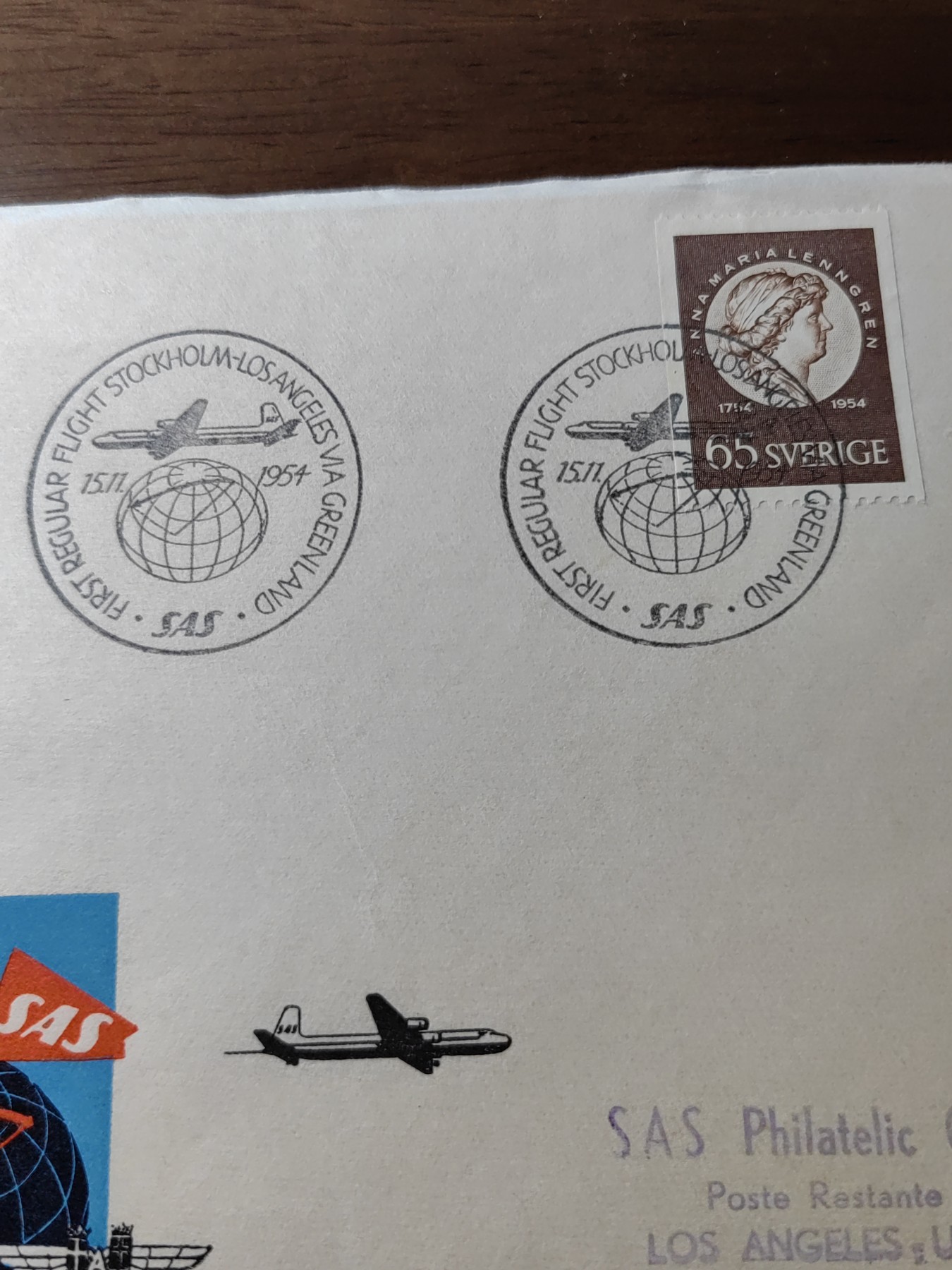 外国邮品精品专场（秒杀）第①③场 格陵兰1954 首次飞越极地