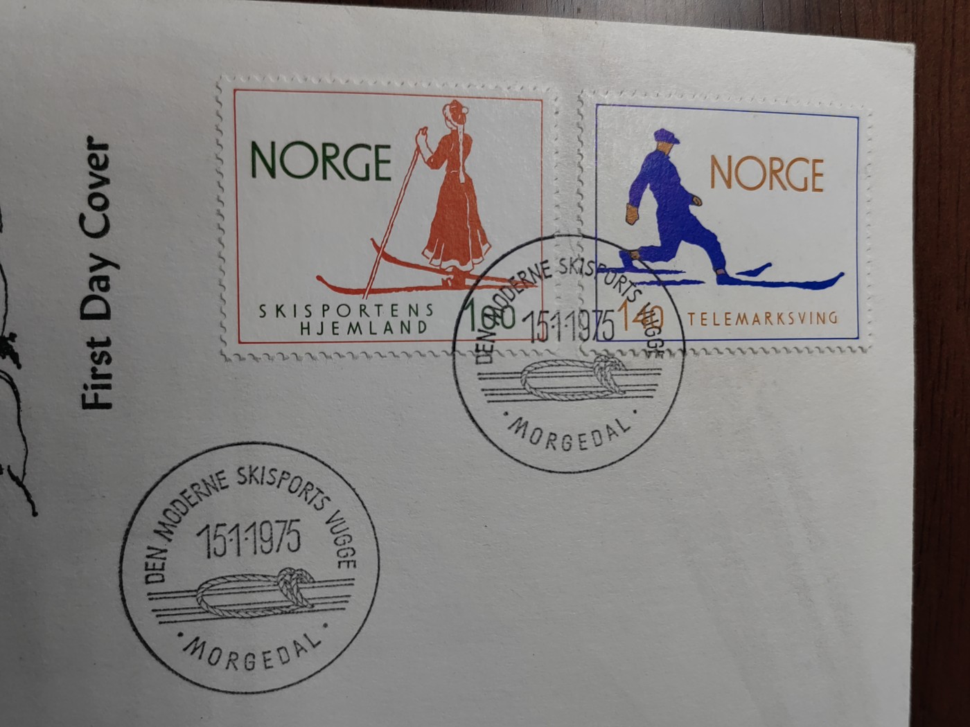 外国邮品精品专场（秒杀）第①⑤场 挪威1975 现代滑雪之父 首日封