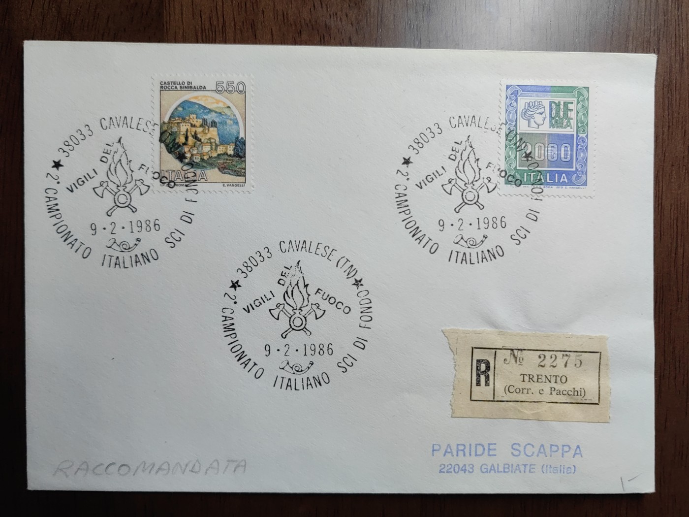 外国邮品精品专场（秒杀）第①⑤场 意大利1986 年 优秀花园城堡建筑（实寄）