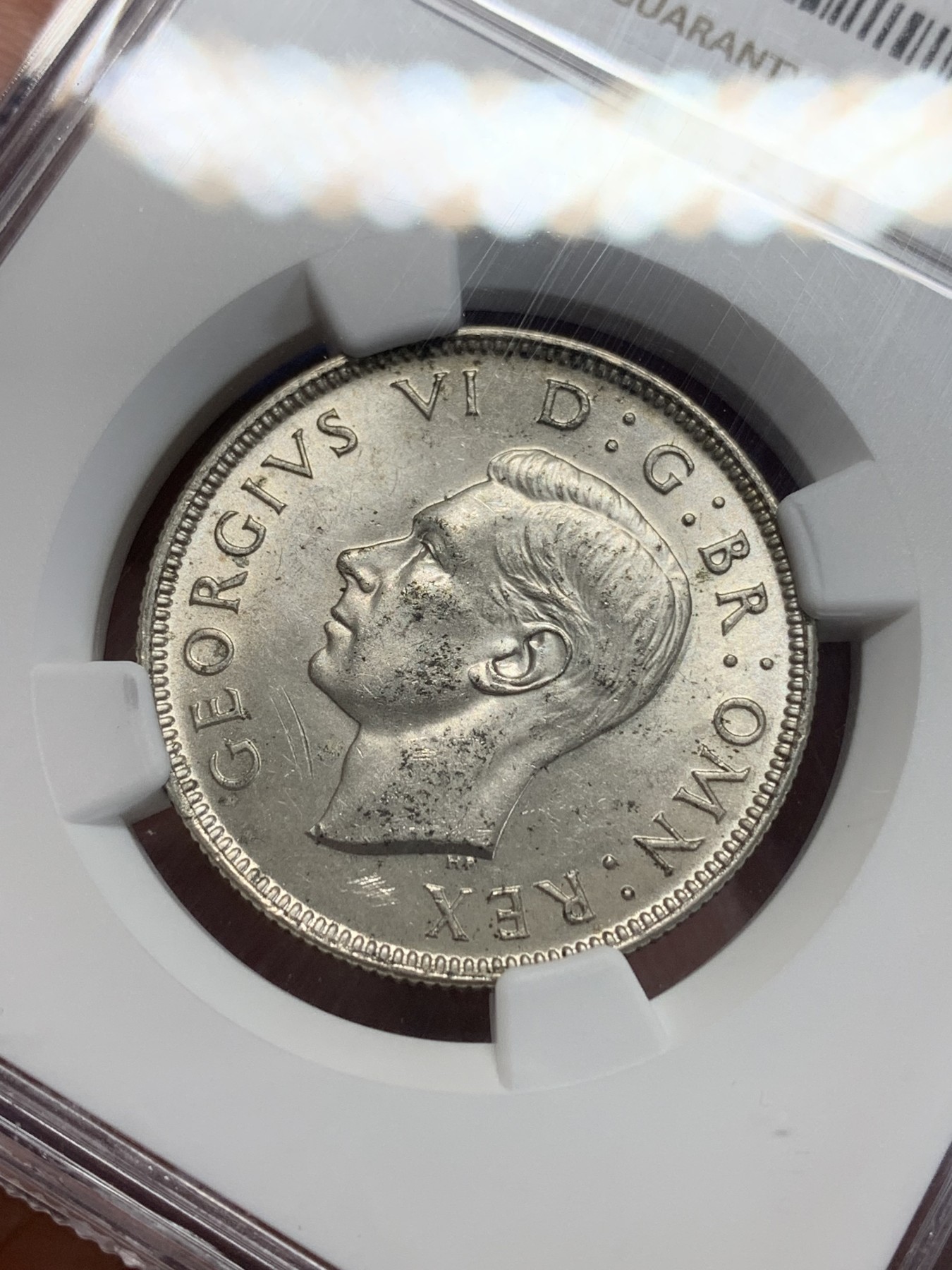 《竞宝斋》第205场-周日，周一 2场 (全场包邮) NGC MS63 英国乔治六世1944年1福林银币