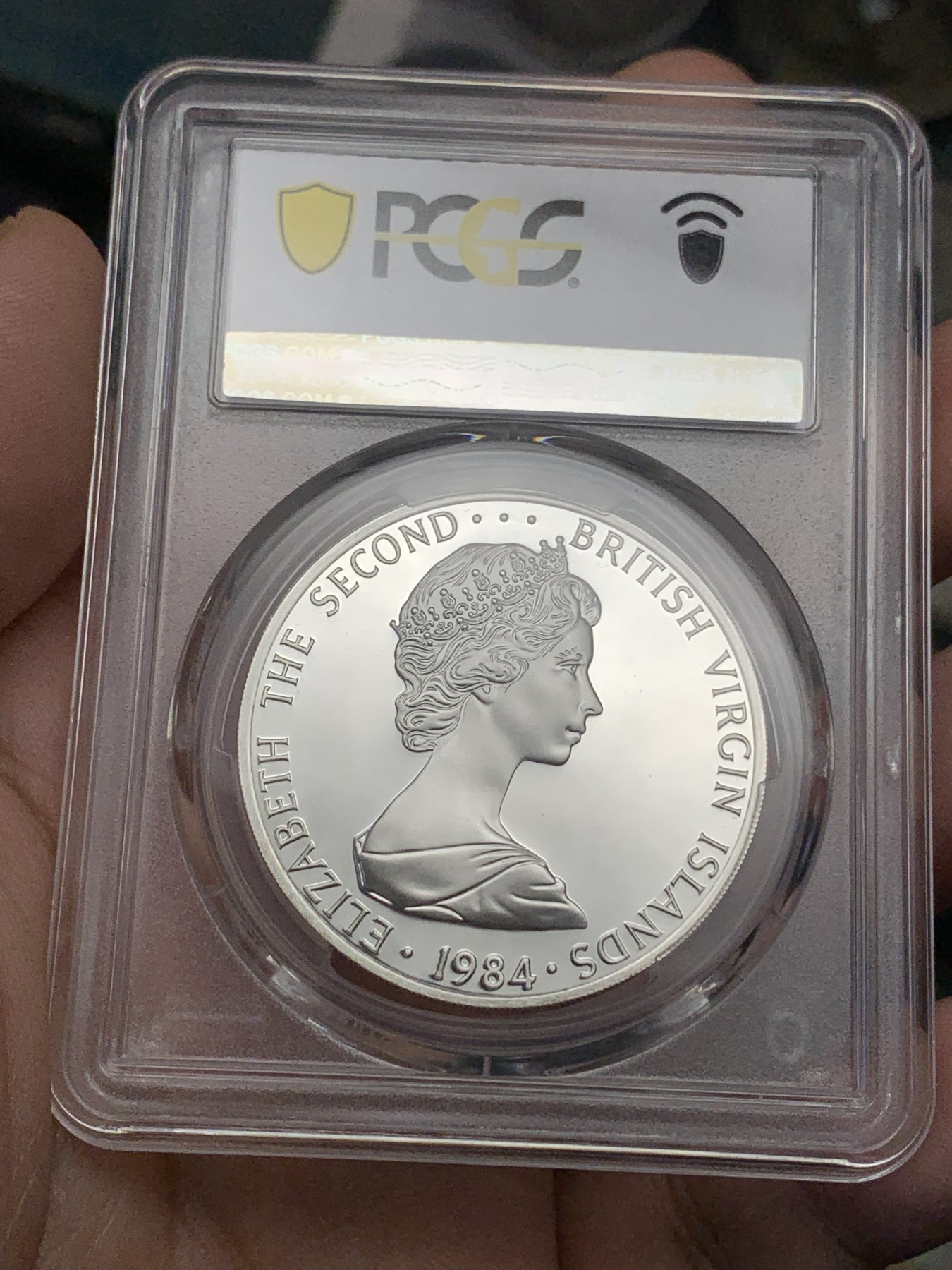 《竞宝斋》第205场-周日，周一 2场 (全场包邮) PCGS PR68 维尔京群岛1984年1元军舰鸟精制银币 P盒冠军分