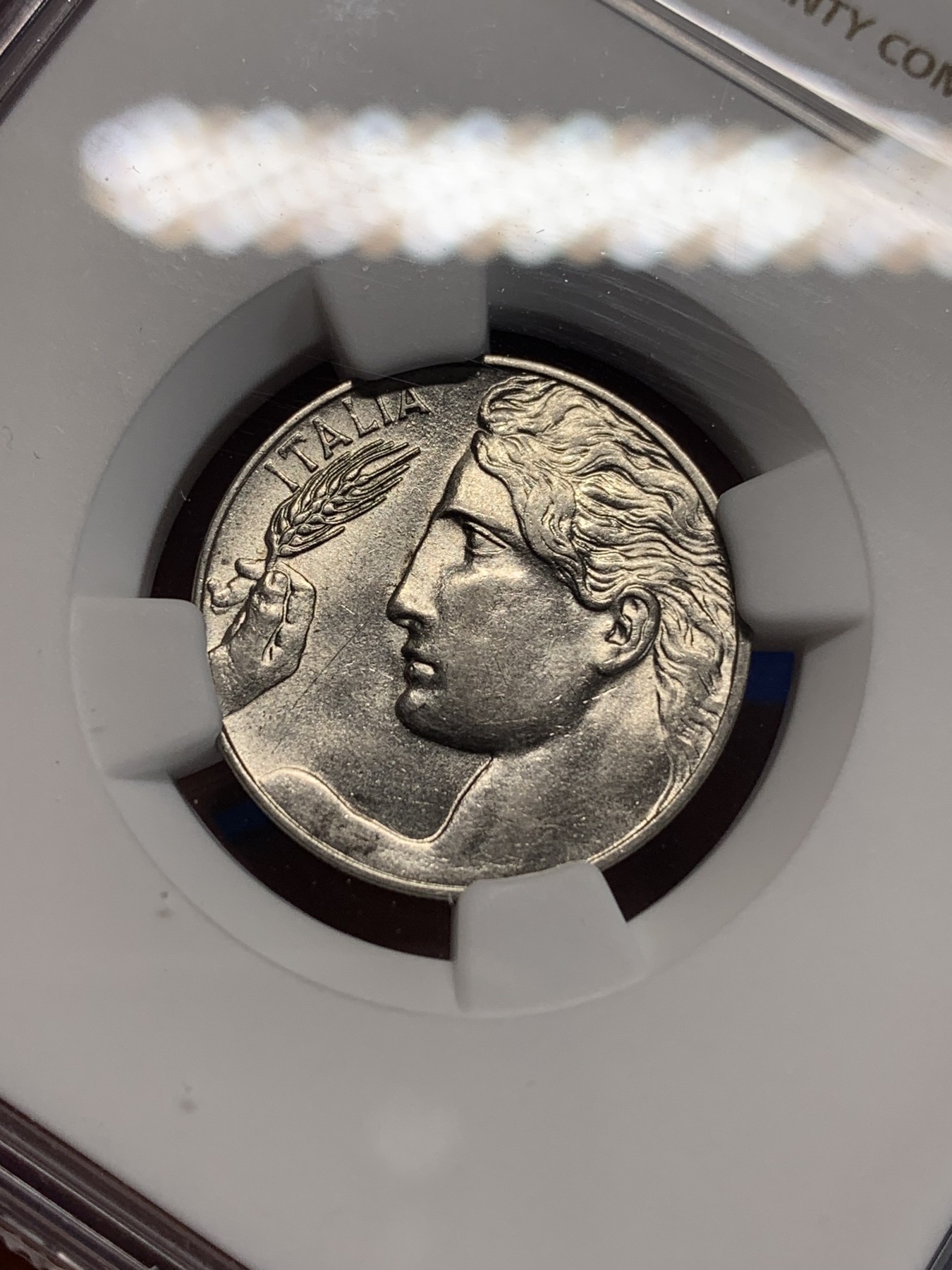 《竞宝斋》第205场-周日，周一 2场 (全场包邮) NGC AU58 意大利1913年20分小飞人镍币 早期年份 500来的裸币随缘拍