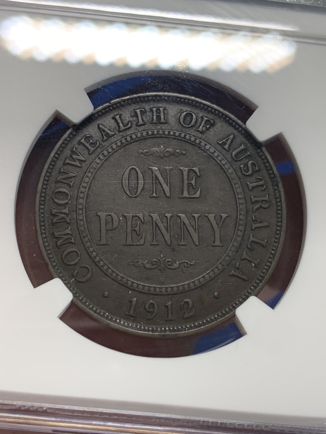 《竞宝斋》第205场-周日，周一 2场 (全场包邮) NGC VF30 1912年英属澳大利亚1便士铜币 少见品种